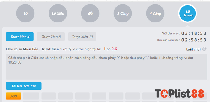 phần mềm lô trượt